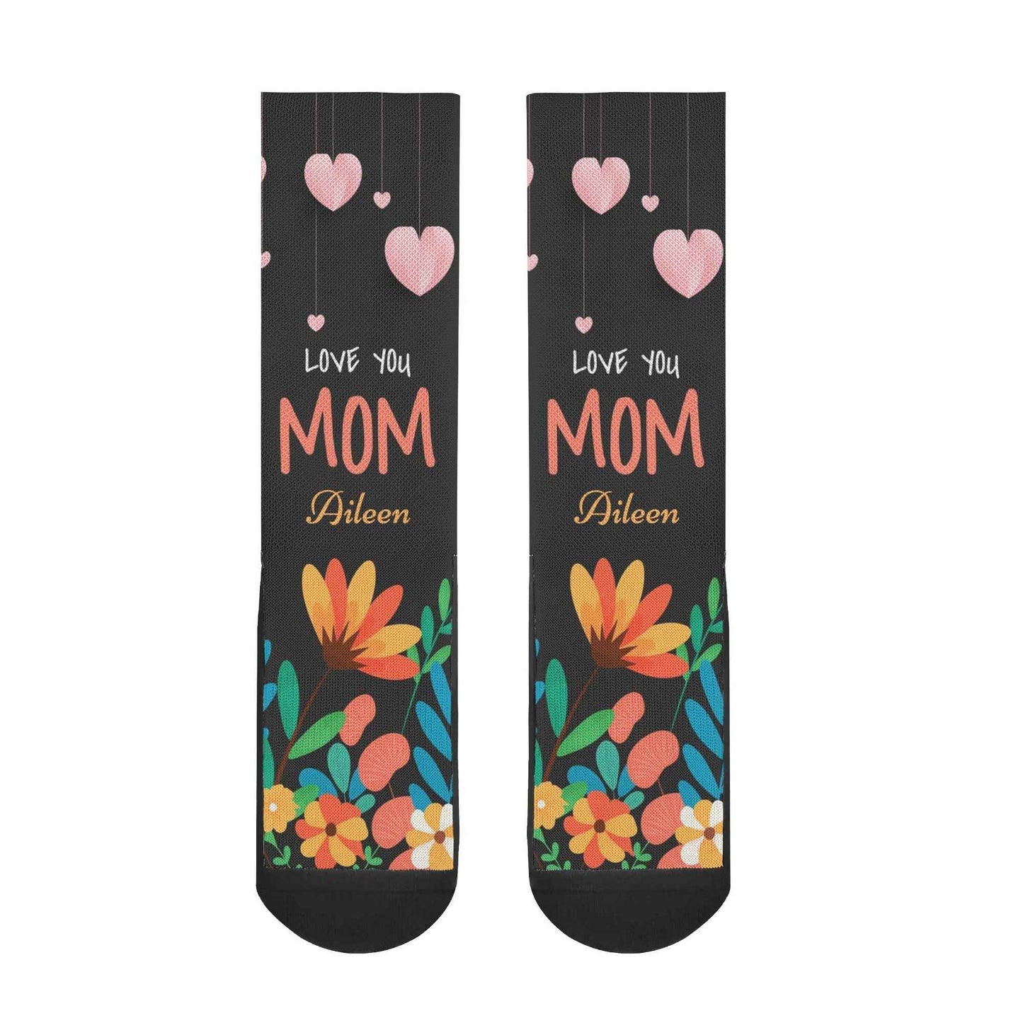 Zimonto Women's Crew Socks with Heart Design - Cute & Comfy