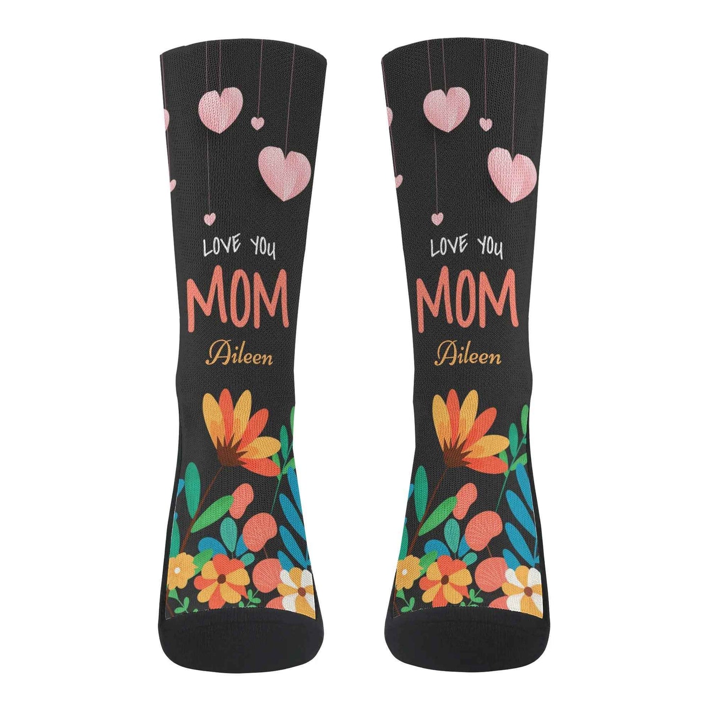 Zimonto Women's Crew Socks with Heart Design - Cute & Comfy