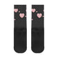 Zimonto Women's Crew Socks with Heart Design - Cute & Comfy