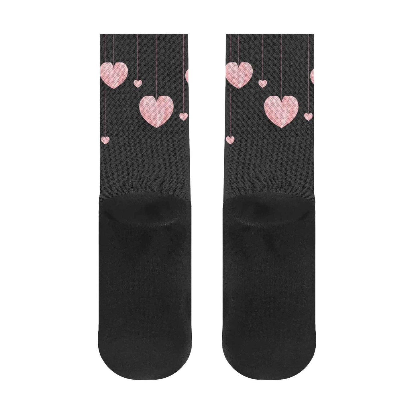 Zimonto Women's Crew Socks with Heart Design - Cute & Comfy