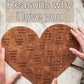 Zimonto wooden heart puzzle gift for couples with engraved reasons why I love you