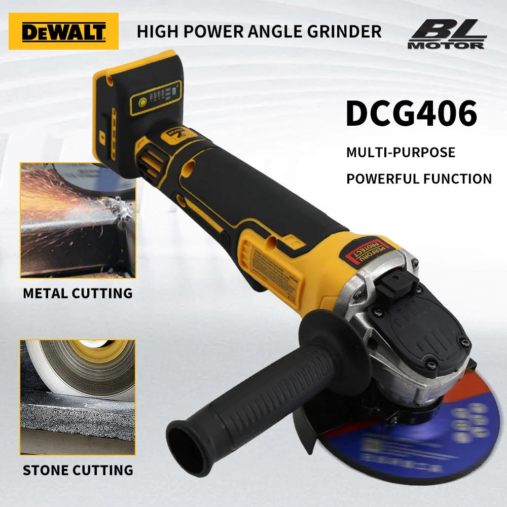 Zimonto - DEWALT DCG406 Kit 100/125MM 20V Angle Grinder Brushless Maglev Metal Cutting Charging Angle Grinder No Battery