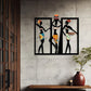 Zimonto - 1pc African Woman Silhouette Iron Wall Art, Ethnic Home Decor, Housewarming Gift, Metal Wall Hanging Sculpture