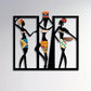 Zimonto - 1pc African Woman Silhouette Iron Wall Art, Ethnic Home Decor, Housewarming Gift, Metal Wall Hanging Sculpture