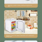 Zimonto - Portable Refrigerator, Mini Mini Refrigerator, Dual Purpose Cold and Warm Car and Home Refrigerator, Cosmetic Preservation Box