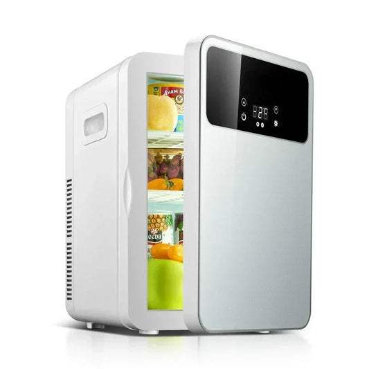 Zimonto - Portable Refrigerator, Mini Mini Refrigerator, Dual Purpose Cold and Warm Car and Home Refrigerator, Cosmetic Preservation Box