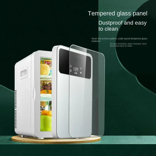 Zimonto - Portable Refrigerator, Mini Mini Refrigerator, Dual Purpose Cold and Warm Car and Home Refrigerator, Cosmetic Preservation Box