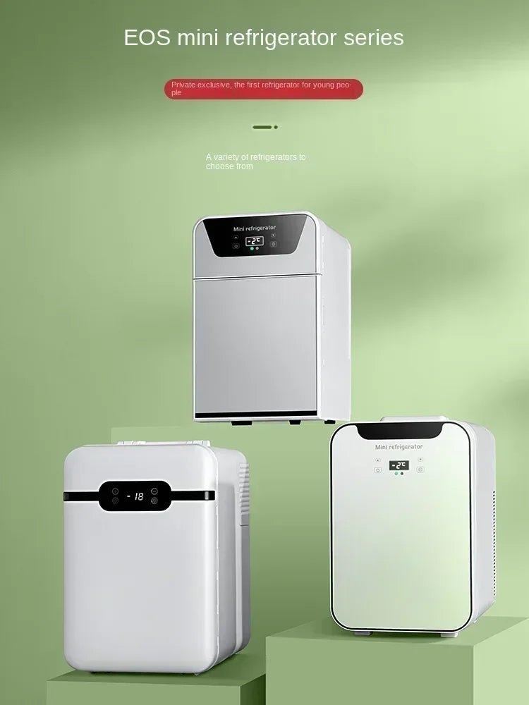 Zimonto - 220V Compact Portable Fridge Mini for Car and Home Use, Dormitory Refrigerator, Small Freezer with Vehicle Power Adapter A