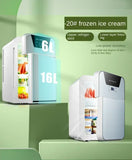 Zimonto - 220V Compact Portable Fridge Mini for Car and Home Use, Dormitory Refrigerator, Small Freezer with Vehicle Power Adapter A