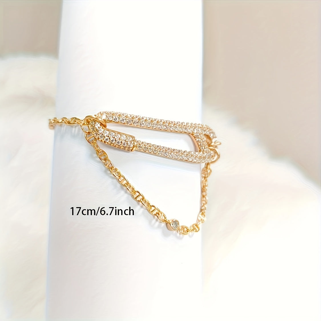 Zimonto - [1pc 1 Carat Moissanite Silver Bracelet] 1pc VOPU Elegant 18K Gold Plated 925 Silver Bracelet with 1 Carat Moissanite, Unisex, for Anniversary, Engagement, Birthday, Graduation, Christmas, Halloween Gifts