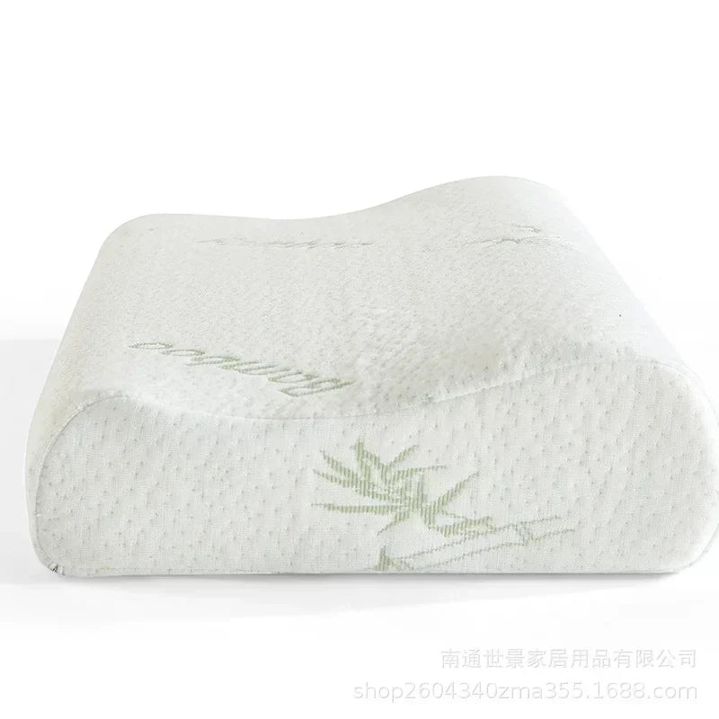 Zimonto - 50*30cm Bamboo Fiber Pillow Slow Rebound Health Care Memory Foam Pillow Memory Foam Pillow Orthopedic Pillows Support NeckRelief