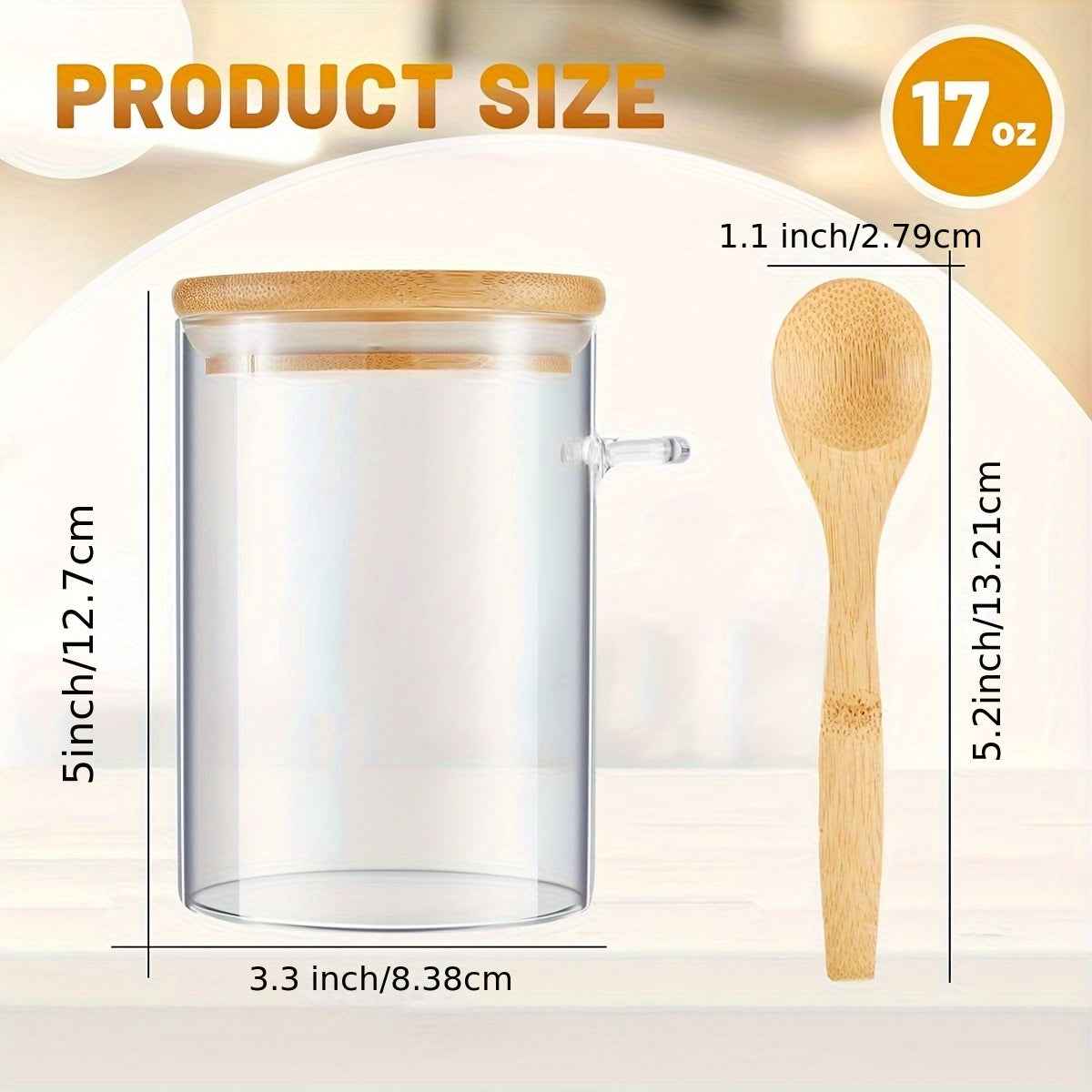 Versatile 16 Oz Glass Jars with Lids and Spoons