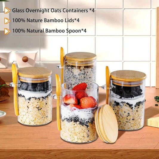 Versatile 16 Oz Glass Jars with Lids and Spoons