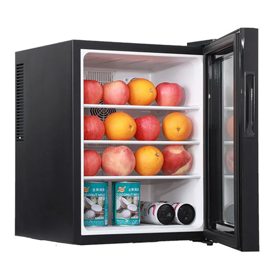 Zimonto - Mini Fridge Cooler 40L Refrigerator Glass Door for Beer Soda or Wine –Small Drink Dispenser Machine 0.3kWh/24H 40L