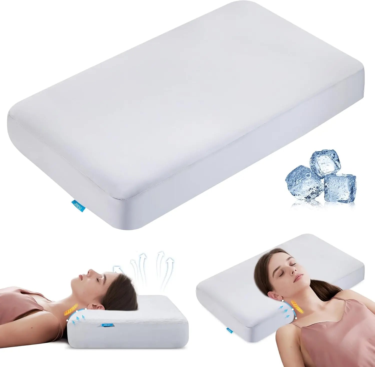 Zimonto - Cervical Pillow Memory Foam Pillow Sleeping Pillow for Neck Ergonomic Head Neck Support Pillow for Side Back Stomach Sleepers