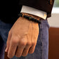 Zimonto - 1pc A to Z 26 Letters Fashion Tiger Eye Stone Men's Bracelet, Perfect Birthday, Valentine's Day, and Father's Day Gift for Husband and Boyfriend