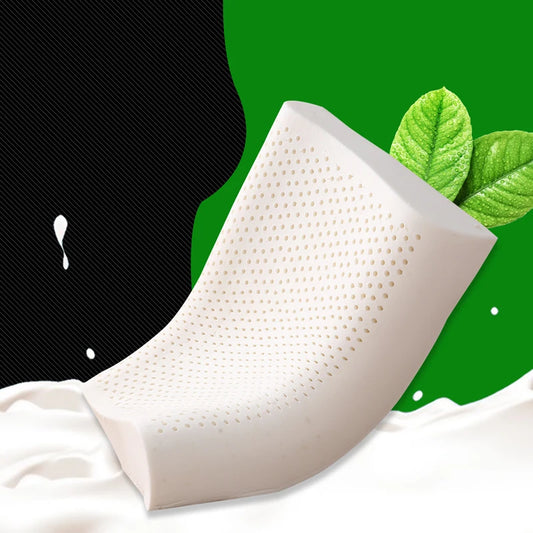 Zimonto - Thailand Pure Natural Latex Pillow Cervical Pillow Protect Memory Foam Pillow For Sleeping Orthopedic Pillow Slow Rebound60x40