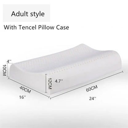 Zimonto - Thailand Pure Natural Latex Pillow Cervical Pillow Protect Memory Foam Pillow For Sleeping Orthopedic Pillow Slow Rebound60x40 Adult Size