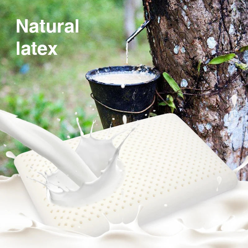 Zimonto - Thailand Pure Natural Latex Pillow Cervical Pillow Protect Memory Foam Pillow For Sleeping Orthopedic Pillow Slow Rebound60x40