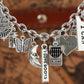 Zimonto - 1pc Iron Chain Alloy Pendant Bracelet Fashion Personality Coffee Cup Moon Butterfly Love Letters ICAN Musical Note Pendant Bracelet Gift for Sisters and Couples