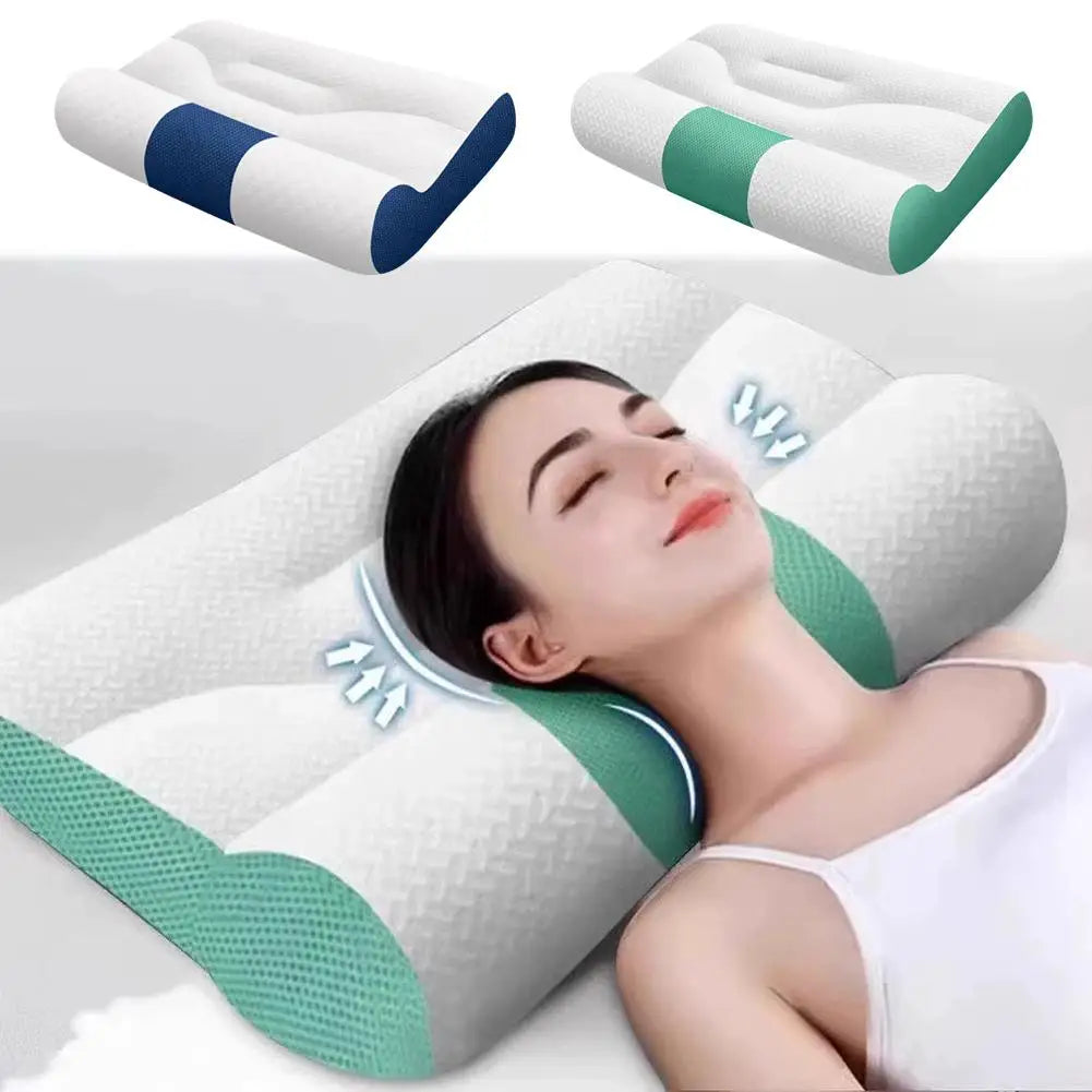 Zimonto - Cervical Memory Foam Pillow Ergonomic Goose Down Pillow Cervical Goose NEW Sleep Enhancing Enhancing Pillow Support Comfortable