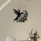 Zimonto - 1pc Hummingbird & Flowers Metal Wall Art, Iron Decorative Plaque for Home, Farmhouse, Garden, Porch, Living Room, Bedroom, Dining Room Wall Hanging, Outdoor & Indoor Decoration, Gift Idea