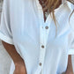 Trendsi - Full Size Button Down Short Sleeve Shirt Plus Size