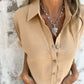 Trendsi - Full Size Button Down Short Sleeve Shirt Plus Size
