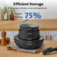 Zimonto - Induction Cookware with Healthy Ceramic Coating, Nonstick Pots and Pans Set 13pcs with Detachable Handles