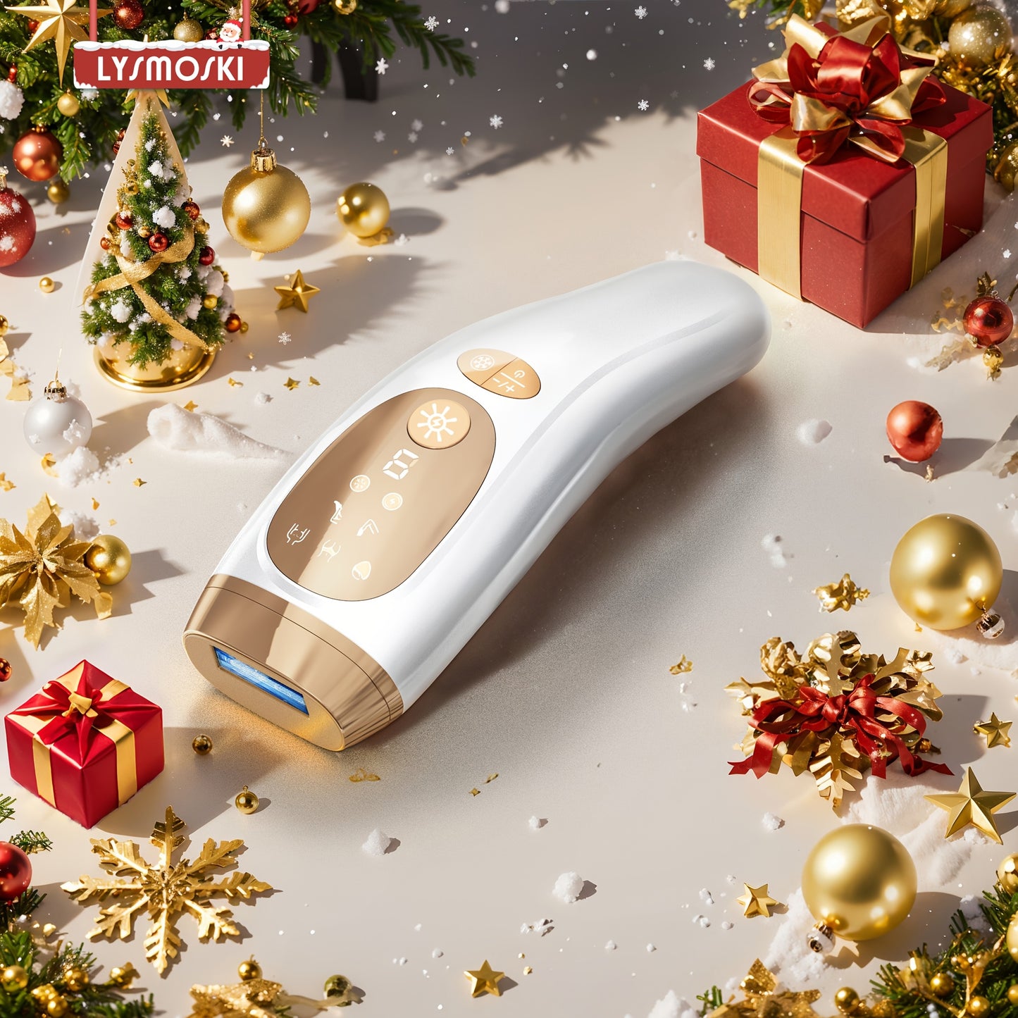 Zimonto - 2024 Ice Cooling IPL Hair Remover 5 Modes 18J Energy Champagne Gold US Plug