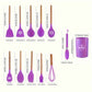 12Piece NonStick Silicone Utensil Set with Wooden Handles