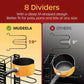 8-Tier Adjustable Iron Pot Rack Organizer with Hooks for Kitchen Storage and Display