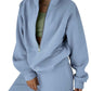 Womens Solid Color Fleece Jogger Set  HalfZip Top  Pants