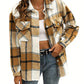 Zimonto - Womens Cozy Plaid Flannel Shacket Soft Fleece Jacket