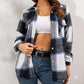 Zimonto - Womens Cozy Plaid Flannel Shacket Soft Fleece Jacket