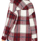 Zimonto - Womens Cozy Plaid Flannel Shacket Soft Fleece Jacket