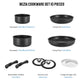 Zimonto - Induction Cookware Set 10 Pieces, Nonstick Pots and Pans Set with Removable Handles, for All Hobs, Stackable Design, Dishwasher/