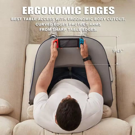 Zimonto - Lap Desk Pillow, Lap Pillow for Laptop, Memory Foam Bed Desk Pillow for Working, Gaming, Reading, Crocheting in Bed Couch