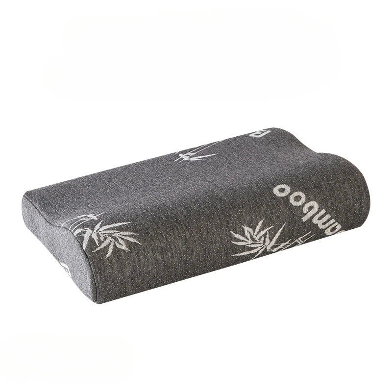 Zimonto - Long Pillow Memory Foam Bedding Pillow Neck Protection Slow Rebound Shaped Maternity Pillow For Sleeping Orthopedic Pillows Bamboo Black