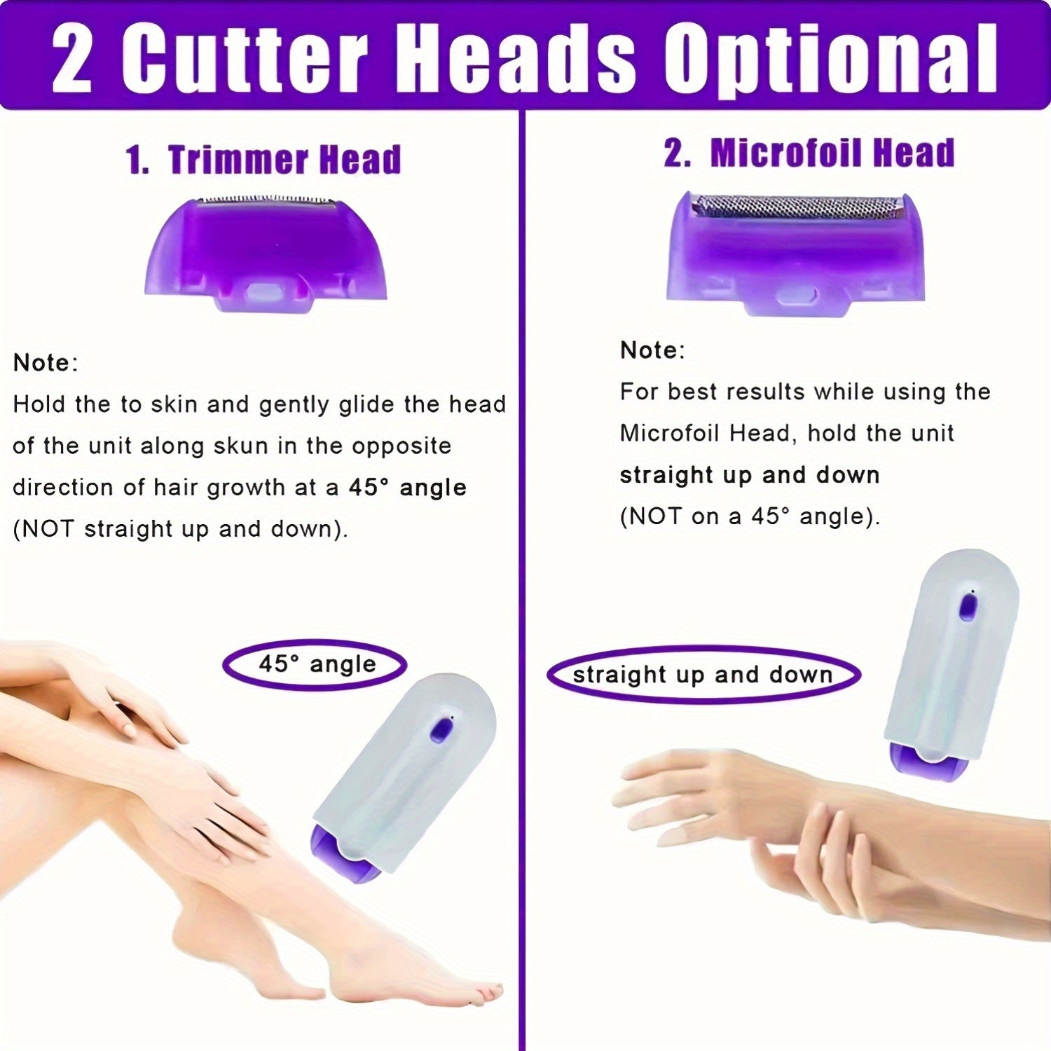 Zimonto - Waterproof Rechargeable Hair Remover for Women Painless Wet Dry Use