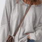 Zimonto - Exposed Seam Long Sleeve Sweatshirt Gray