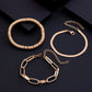 Zimonto - 3Pcs/Set Fashion Thick Chain Link Bracelets Bangles For Men's Vintage Snake Chain Bracelets Set Punk Jewelry