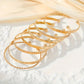 Zimonto - 7 Pcs Set Of Unique Bracelet Alloy Jewelry Hammered Pattern Arrow Love Exaggerated Personality Female Hand Jewelry Set