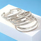 Zimonto - 7 Pcs Set Of Unique Bracelet Alloy Jewelry Hammered Pattern Arrow Love Exaggerated Personality Female Hand Jewelry Set