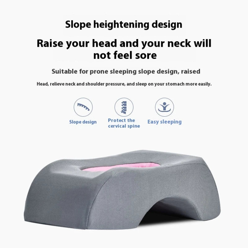 Zimonto - Massage Pillow Face Down Square Memory Foam Pillow Cradle Comfortable Face Cushion Ergonomic Breathe Easy Face Pillows almohadas