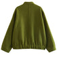Zimonto - Womens Cozy Fleece Bomber Jacket with Pockets