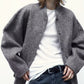 Zimonto - Womens Cozy Fleece Bomber Jacket with Pockets