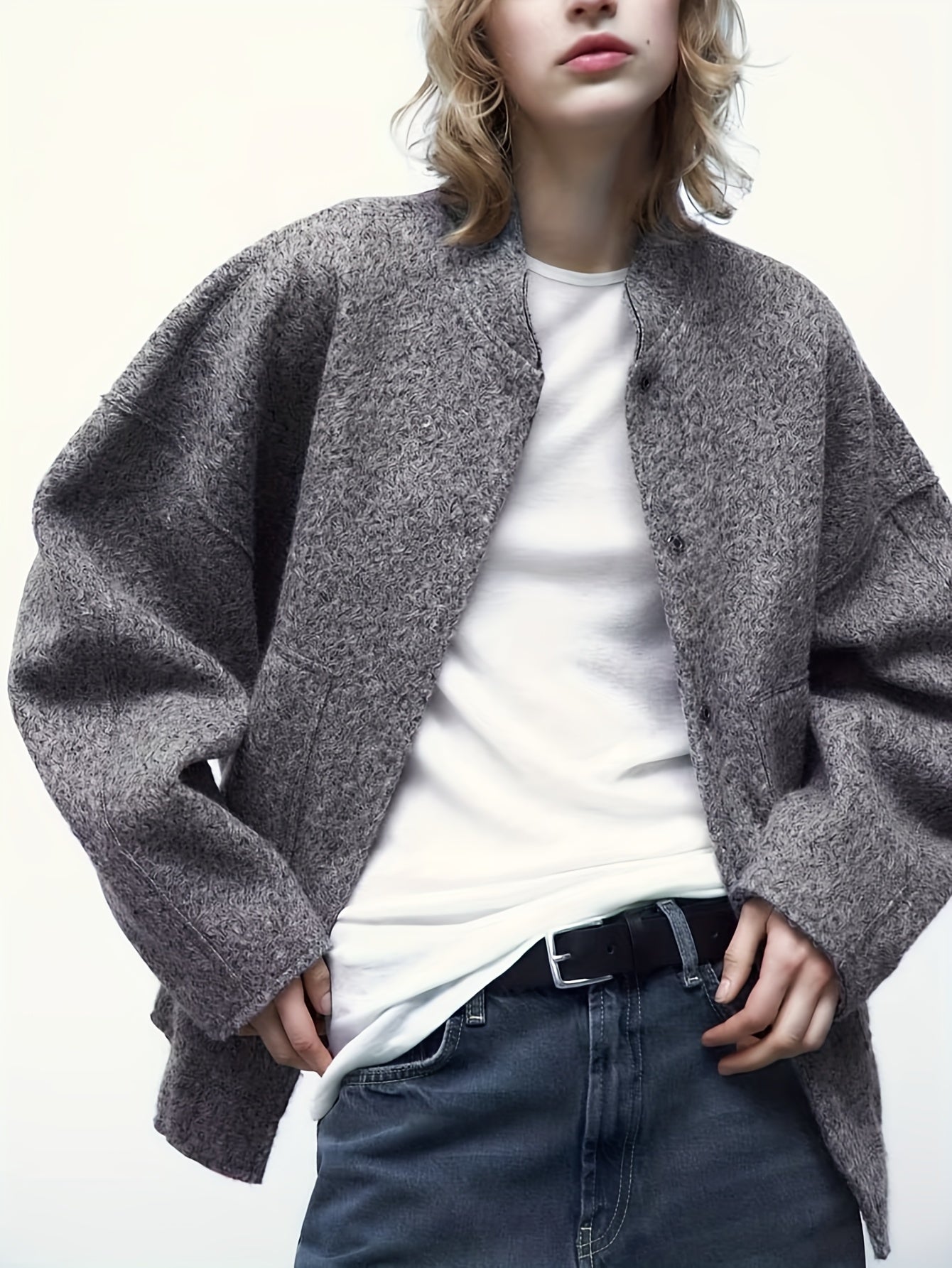 Zimonto - Womens Cozy Fleece Bomber Jacket with Pockets