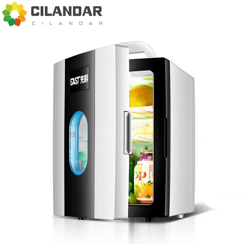 Zimonto - Small 10L mini car refrigerator refrigeration student dormitory cosmetic refrigerator car home dual-use