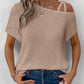 Zimonto - Asymmetrical Neck Short Sleeve T-Shirt